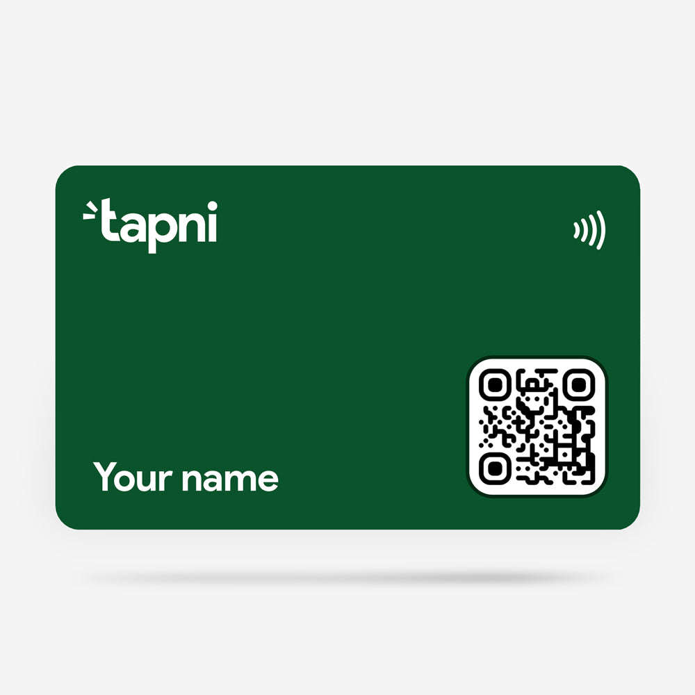 Tapni Card Green NFC Smart Business Card
