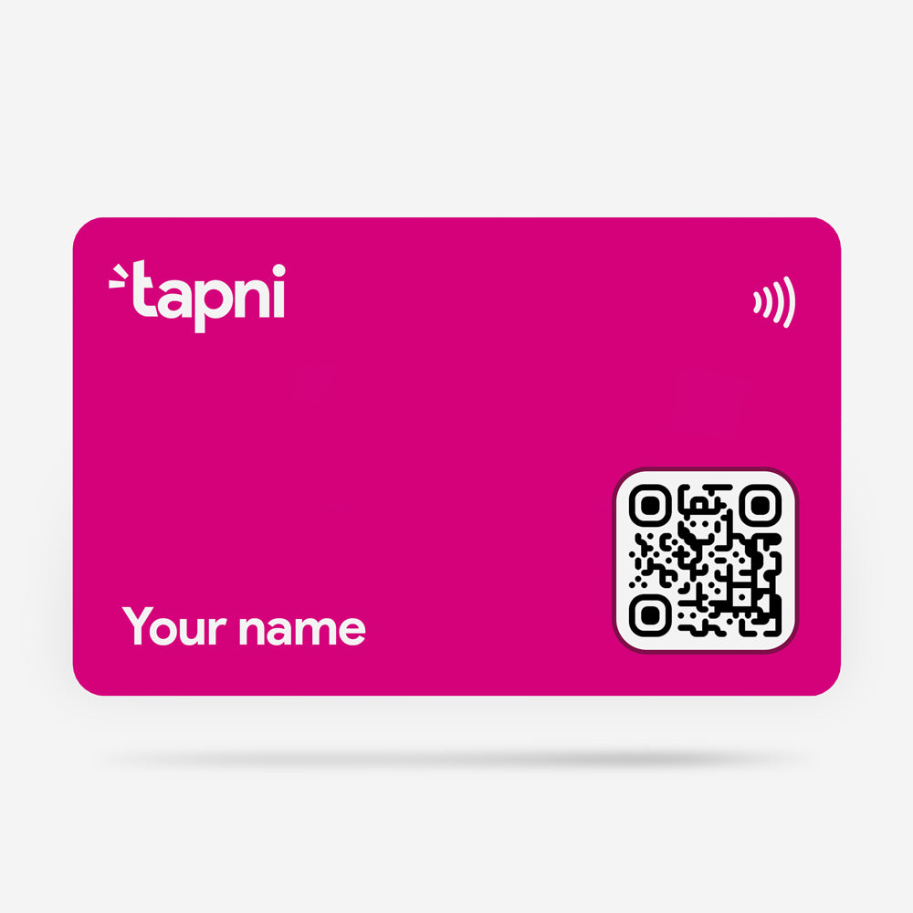Tapni Card Magenta Pink NFC Smart Business Card