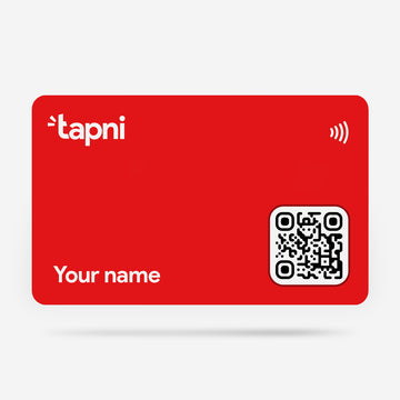 Tapni Card Red NFC Smart Business Card