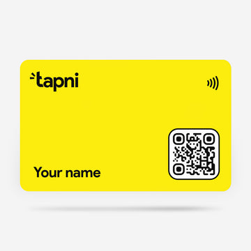 Tapni Card Yellow NFC Smart Business Card